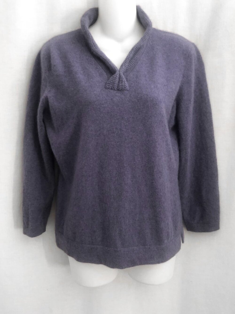 Jones New York Cashmere Pullover Sweater Blue Purple Size 6-8